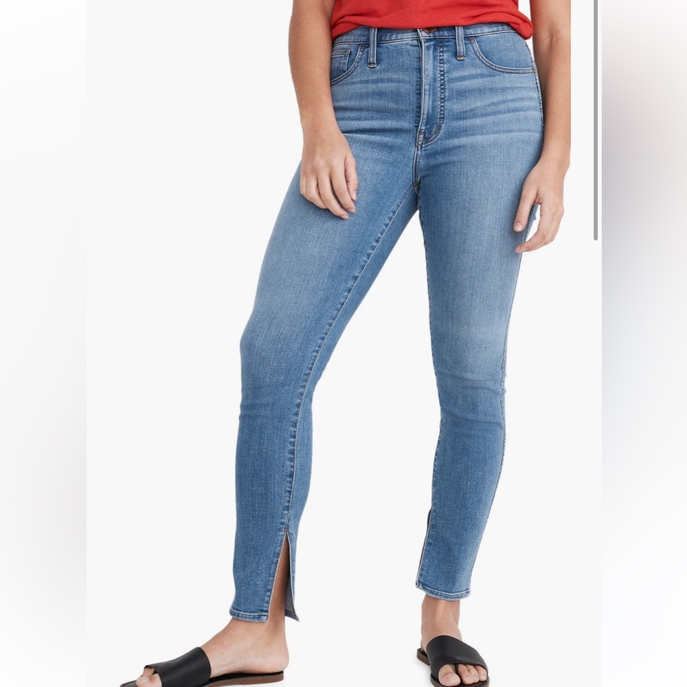 Madewell ankle slit detail skinny jeans